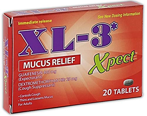 XL-3 Xpect Mucus Relief 20tab (red / rojo)-----> PICK UP ONLY