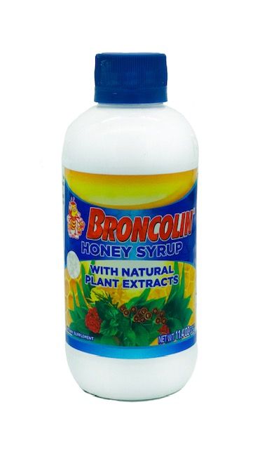 Broncolin Jarabe Regular (Honey Syrup with Natural--blue top) 1/11.4oz----> PICK UP ONLY