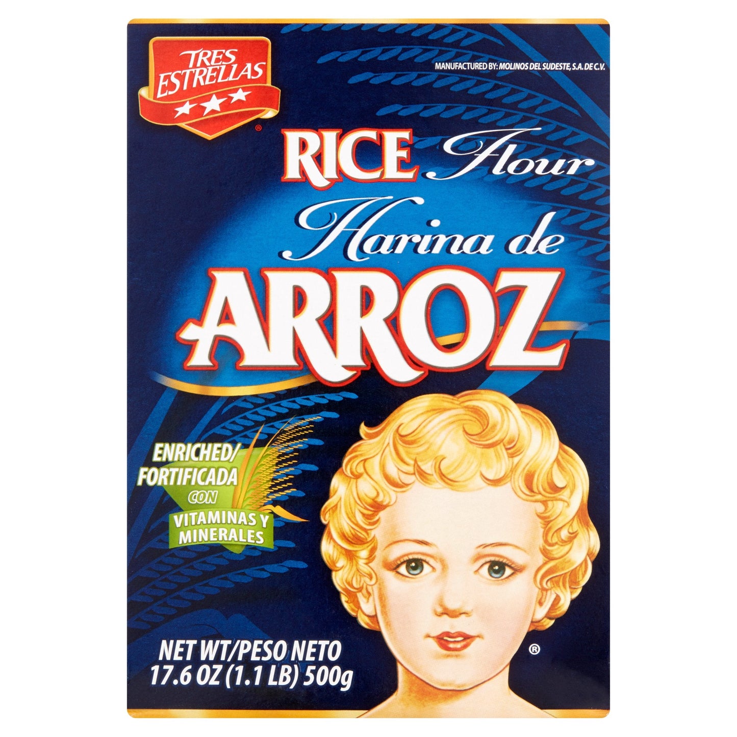 Tres Estrellas Harina De Arroz (Rice Flour) 17oz