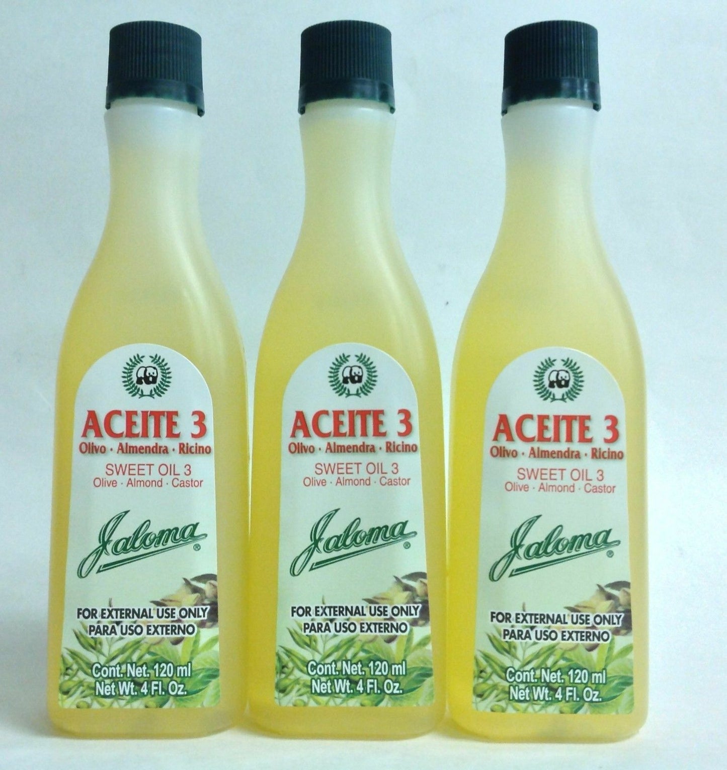 Jaloma Aceite 3 in 1 (Olive/Almond/Castor) 120ml (Grande)-----> PICK UP ONLY
