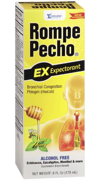 Rompe Pecho Cough Syrup expectorant  6fl oz-----> PICK UP ONLY