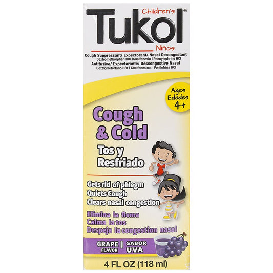 Tukol Childrens Cough and Cold 4oz Grape flavor---> PICK UP ONLY