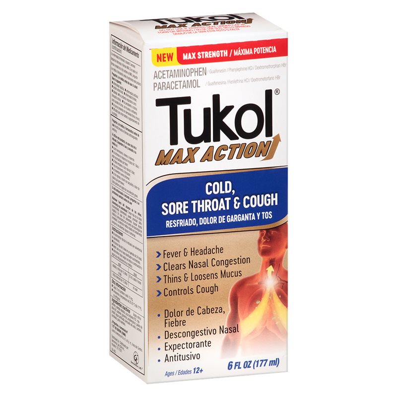 Tukol Max Action Cold, Sore Throat, Cough 6oz----> PICK UP ONLY