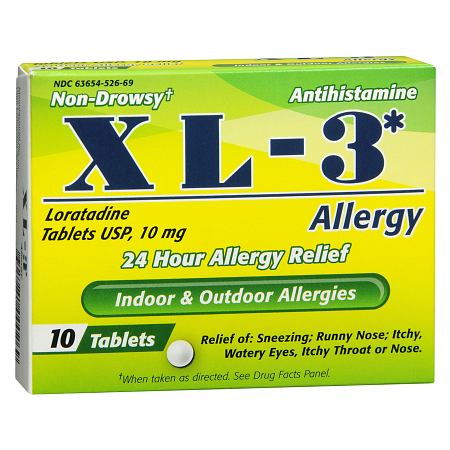XL-3 Allergy 10 Tab------> PICK UP ONLY