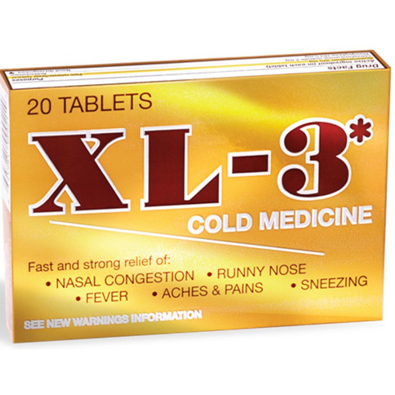 XL-3 Cold Medicine 20 Tab (Amarillo / Yellow)------> PICK UP ONLY