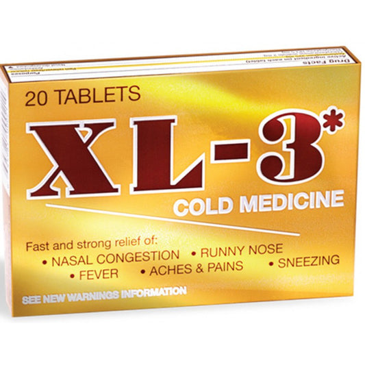 XL-3 Cold Medicine 20 Tab (Amarillo / Yellow)------> PICK UP ONLY
