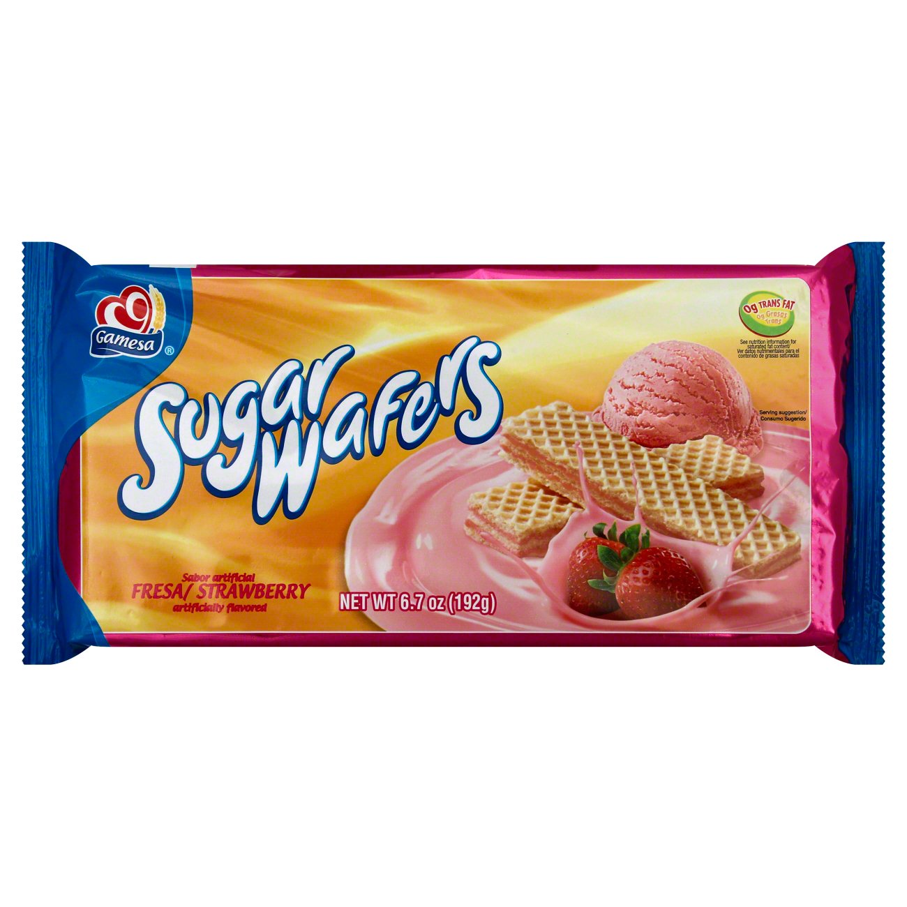 Gamesa Sugar Wafers Strawberry 6.8oz